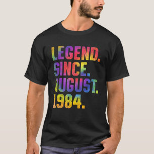 Tie Dye 39th Birthday Legend Since August 1984 39 T-Shirt