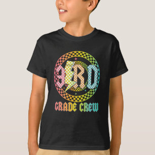 Tie dye 3rd Grade First Day Of School Race Theme T-Shirt