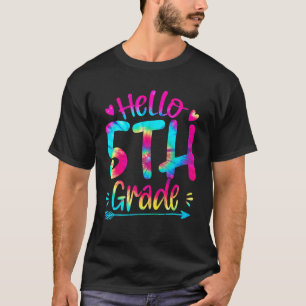 Tie Dye 5th Grade Teacher Back To School First Day T-Shirt