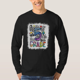 Tie Dye 5th Grade Typography Team Fourth Grade Tea T-Shirt