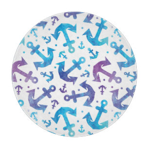 Tie Dye Anchor Pattern 2 Cutting Board