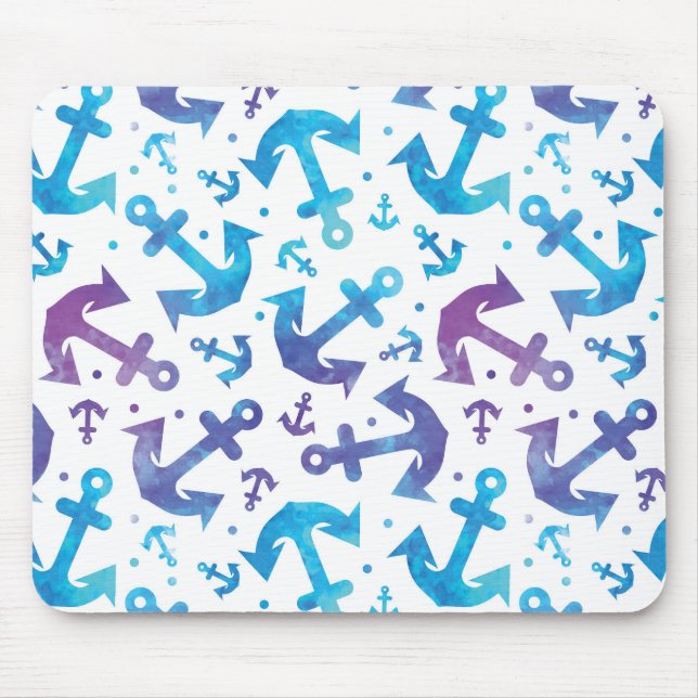 Tie Dye Anchor Pattern 2 Mouse Pad (Front)