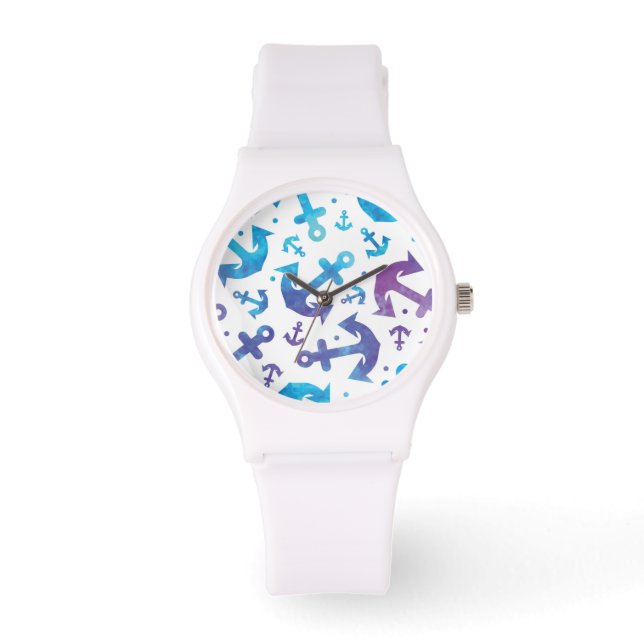 Tie Dye Anchor Pattern 2 Watch (Front)