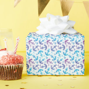 Tie Dye Anchor Pattern Wrapping Paper