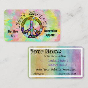 Tie-Dye Art and Bohemian Appreal Business Card