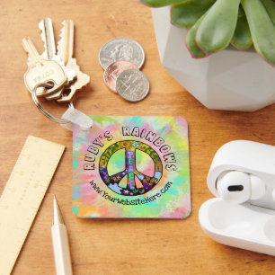 Tie-Dye Art and Bohemian Appreal Business Keychain