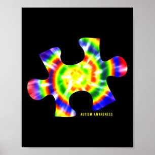 Tie Dye Autism Awareness Poster