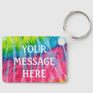Tie dye  background - Customize your own  Keychain