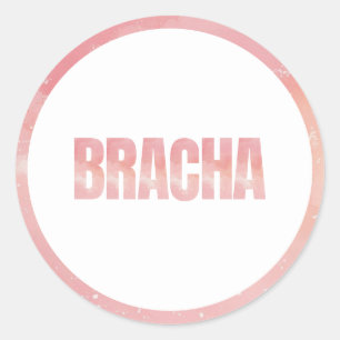 Tie dye bas mitzva birthday  classic round sticker