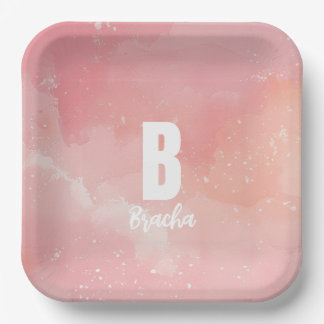 Tie dye bas mitzva birthday paper plate