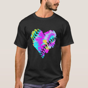 Tie Dye Baseball Heart Met At Gameday Boys Girls K T-Shirt
