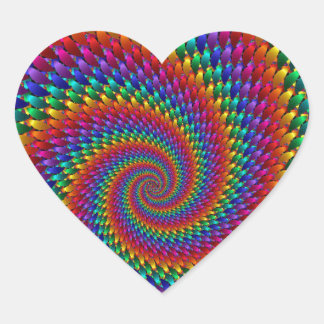 Tie Dye Basic Heart Sticker