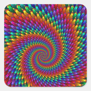 Tie Dye Basic Square Sticker