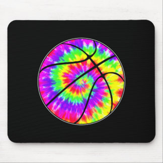 Tie-dye basketball colourful youth sports mouse pad
