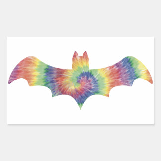 Tie Dye Bat Sticker
