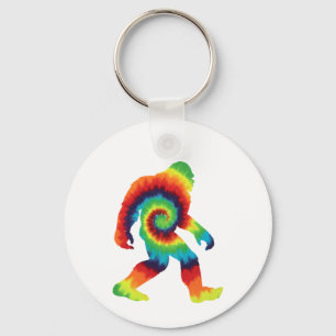 Tie Dye Bigfoot    Keychain
