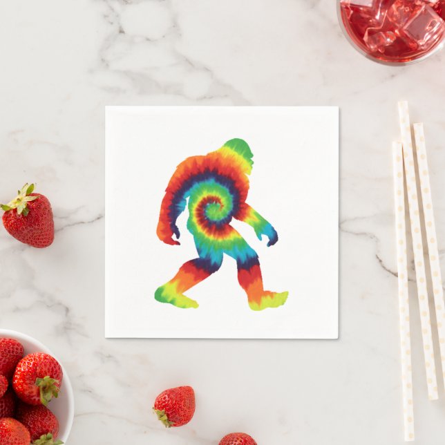 Tie Dye Bigfoot Napkin (Insitu)
