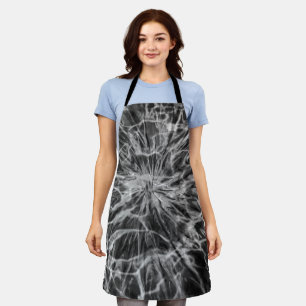 TIE DYE BLACK WHITE APRON