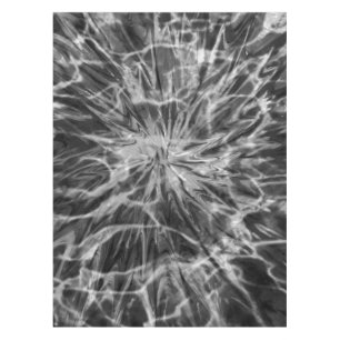 TIE DYE BLACK WHITE TABLECLOTH