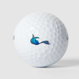 Tie Dye Blue Mermaid tail Golf Balls