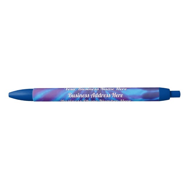 Tie Dye Blue Teal Purple Colourful Pattern Hippie Blue Ink Pen (Front)