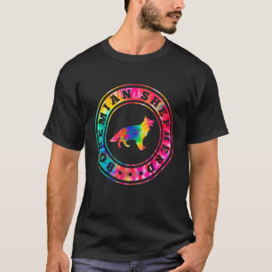 Tie Dye Bohemian Shepherd Dog Mom Dad Pet T-Shirt