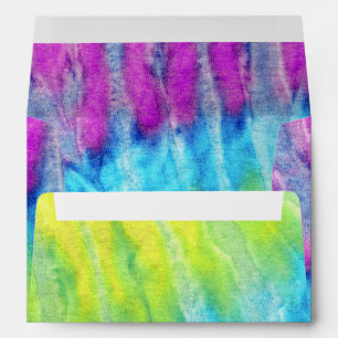 Tie Dye Bright Purple Shirt Texture Return Address Envelope