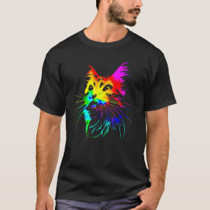 Tie Dye Ca  Colorful Tye Dye Kitten T-Shirt