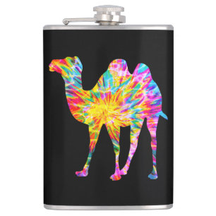 TIE DYE CAMEL HIP FLASK