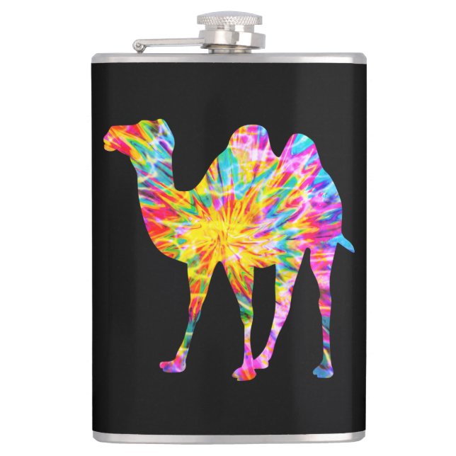 TIE DYE CAMEL HIP FLASK (Front)