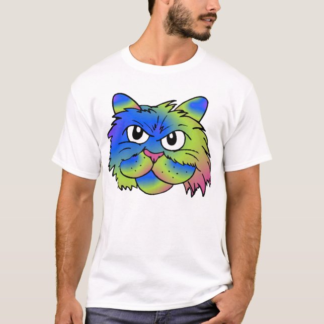 Tie-Dye Cat T-Shirt (Front)