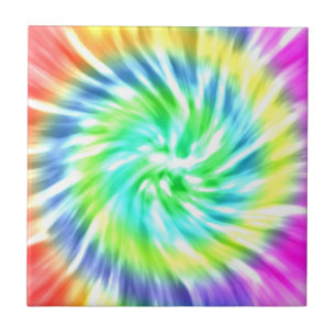 Tie Dye Ceramic Photo Tile