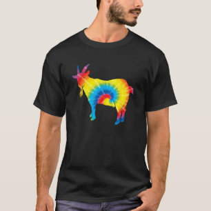 Tie Dye Chamois Rainbow Print Animal Hippie Peace  T-Shirt