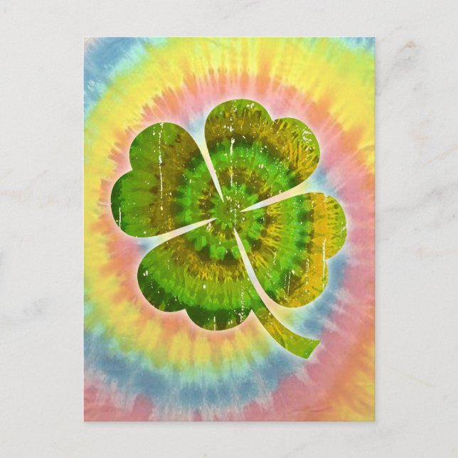 Tie Dye Clover Postcard (Front)