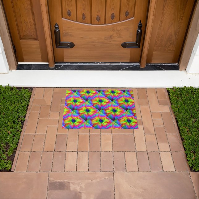  Tie Dye Colorful  Doormat (Outdoor)