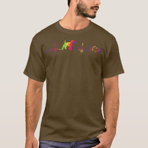 Tie Dye Colourful Smooth Fo Terrier Heartbeat EKG T-Shirt
