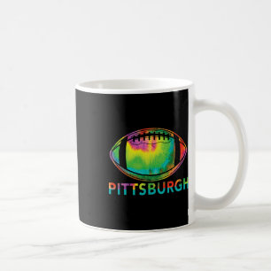 Tie Dye Cool Football Design Apparel Pittsburgh Coffee Mug