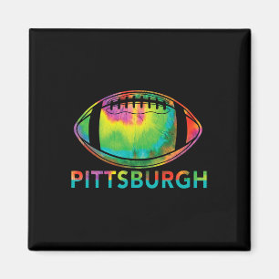 Tie Dye Cool Football Design Apparel Pittsburgh  Magnet