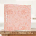 Tie Dye | Coral Pink Modern Pastel Binder<br><div class="desc">A simple tie dye pattern with a soft pastel coral pink colour palette. The perfect on trend gift or accessory can easily be customized with your name, initials, monogram, hashtag or slogan! Tie-Dye is making a major comeback right now and is officially the Biggest Trend of the Year! We think...</div>