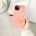 Tie Dye | Coral Pink Modern Pastel iPhone Case<br><div class="desc">A simple tie dye pattern with a soft pastel coral pink colour palette. The perfect on trend gift or accessory can easily be customized with your name, initials, monogram, hashtag or slogan! Tie-Dye is making a major comeback right now and is officially the Biggest Trend of the Year! We think...</div>
