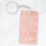 Tie Dye | Coral Pink Modern Pastel Keychain<br><div class="desc">A simple tie dye pattern with a soft pastel coral pink colour palette. The perfect on trend gift or accessory can easily be customized with your name, initials, monogram, hashtag or slogan! Tie-Dye is making a major comeback right now and is officially the Biggest Trend of the Year! We think...</div>