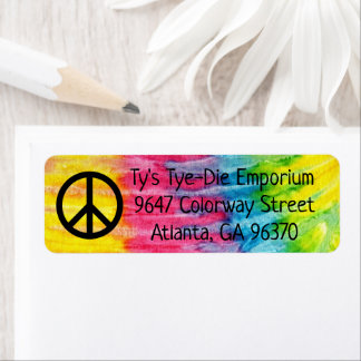 Tie-dye CUSTOM return address labels