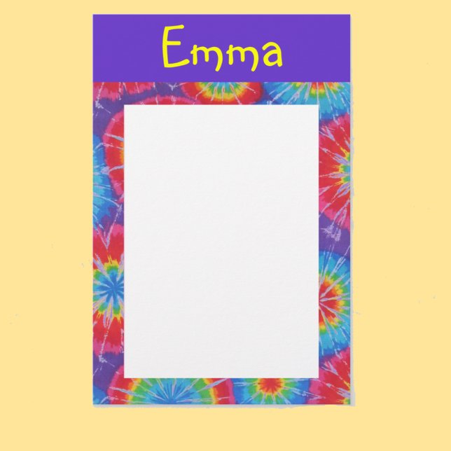 Tie dye customizable stationary stationery (Creator Uploaded)