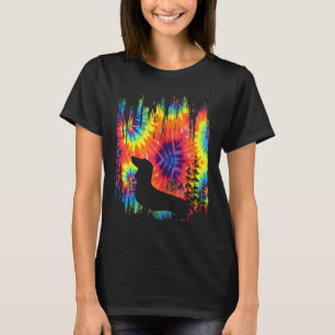 Tie Dye Dachshund Hippie Puppy Funny T-Shirt