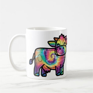 Tie Dye Dairy Cow Coffee Mug