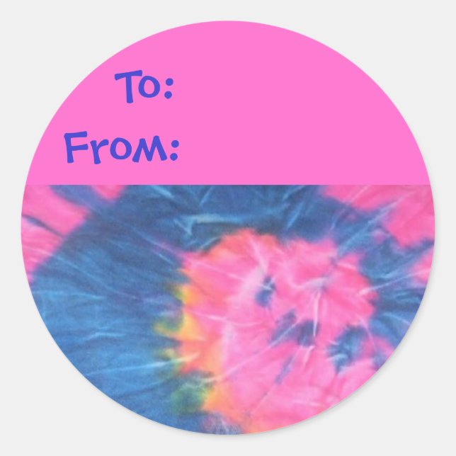 Tie Dye Design Gift Tag (Front)