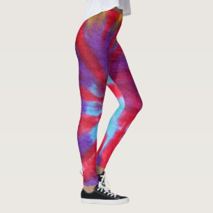 tie-dye design leggings