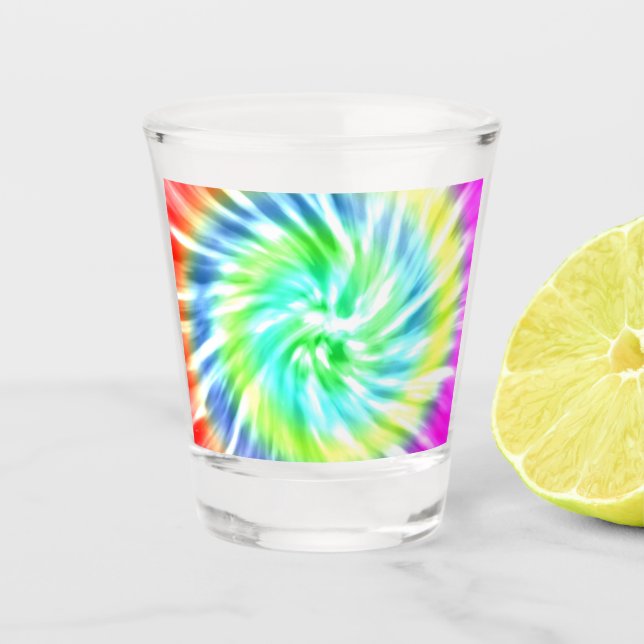 Tie Dye Design Shot Glass (Front)