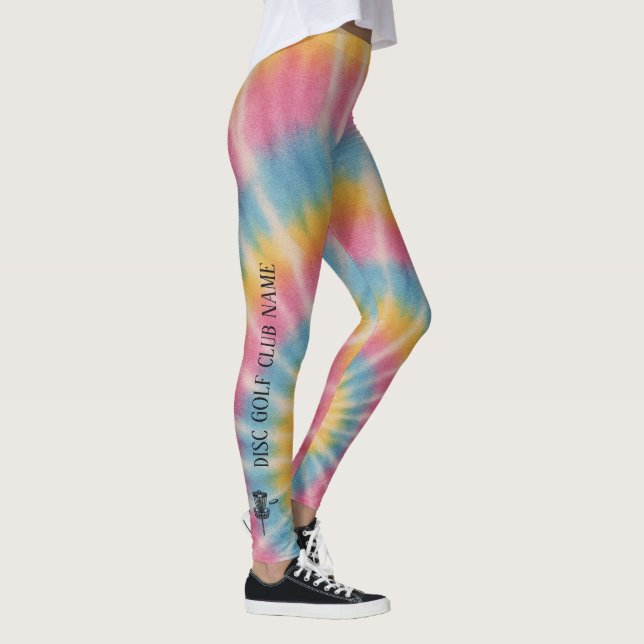 Tie Dye Disc Golf Activewear Leggings (Droite)