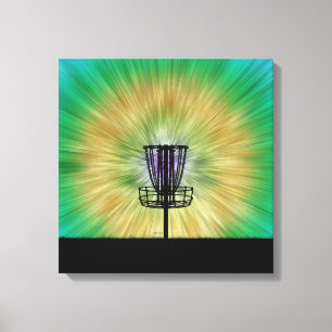 Tie Dye Disc Golf Basket Canvas Print